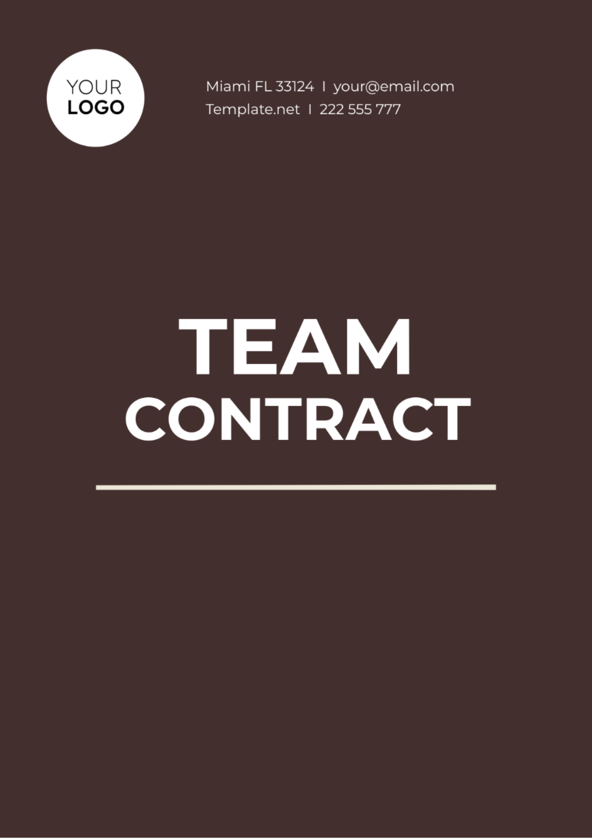 Team Contract Template