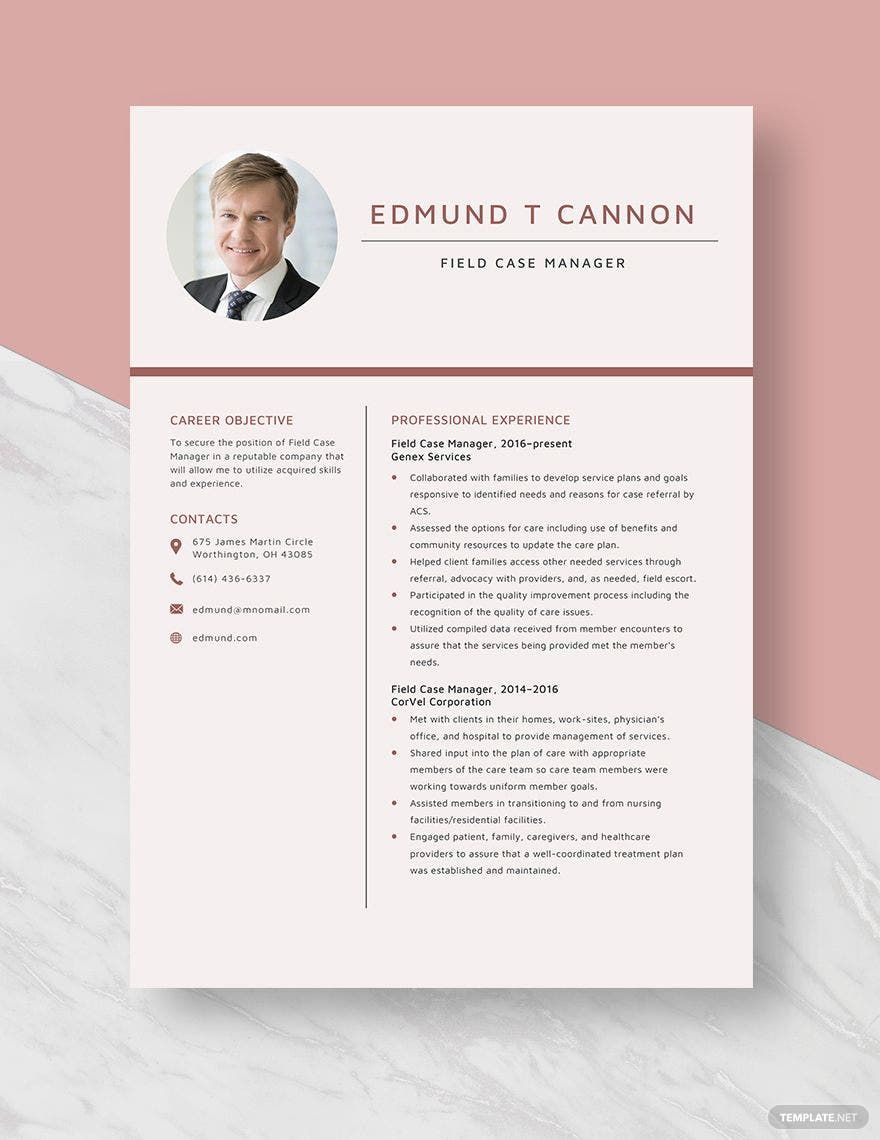 Field Case Manager Resume