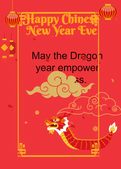 Free Chinese New Year Eve Greeting Card Template to Edit Online
