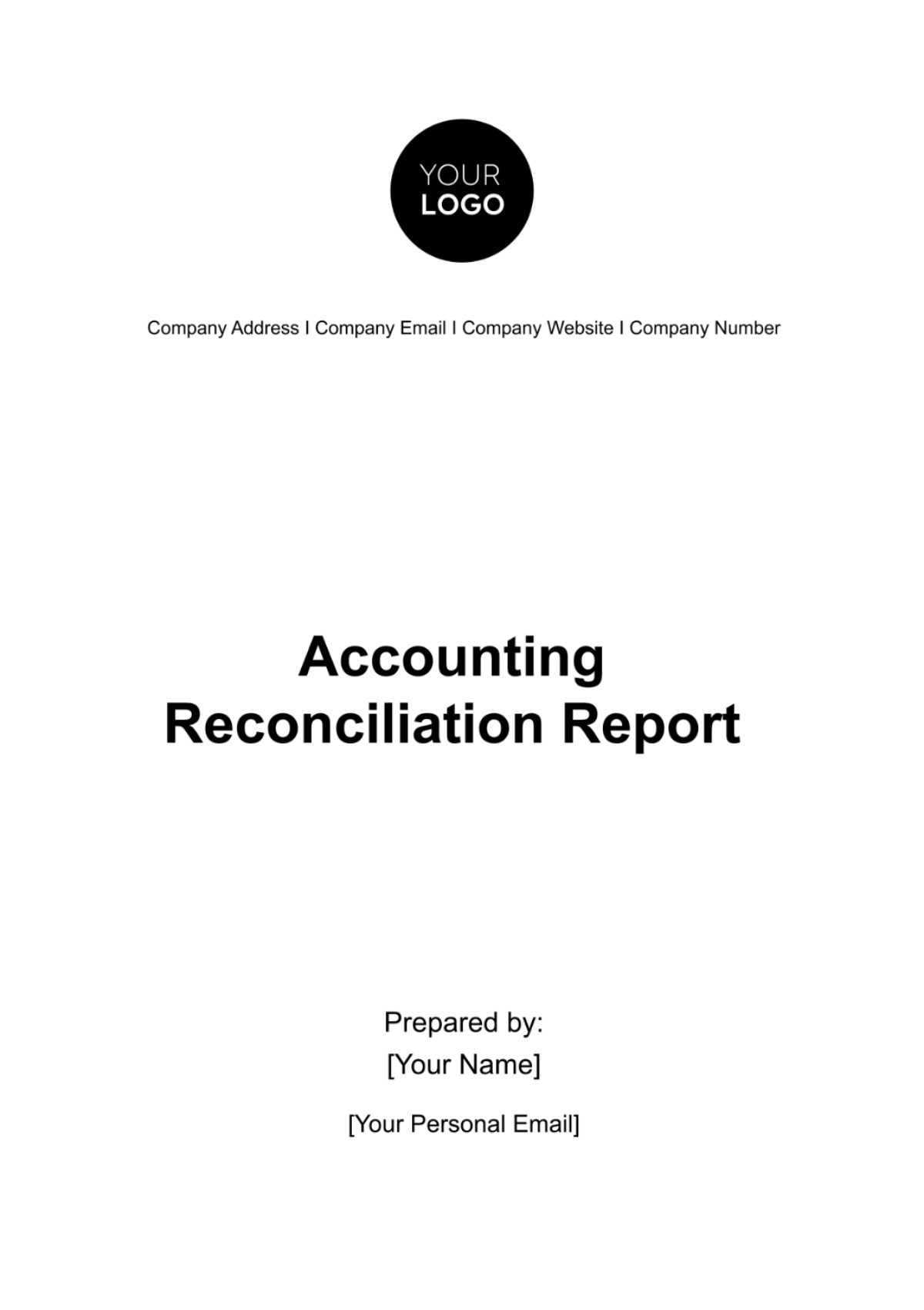 Accounting Reconciliation Report Template