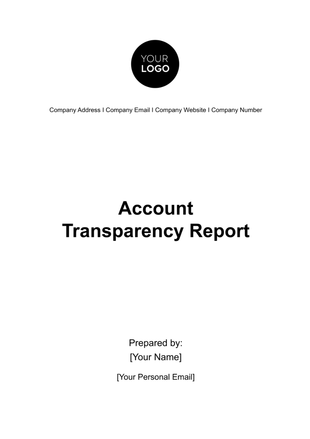 Account Transparency Report Template - Edit Online & Download