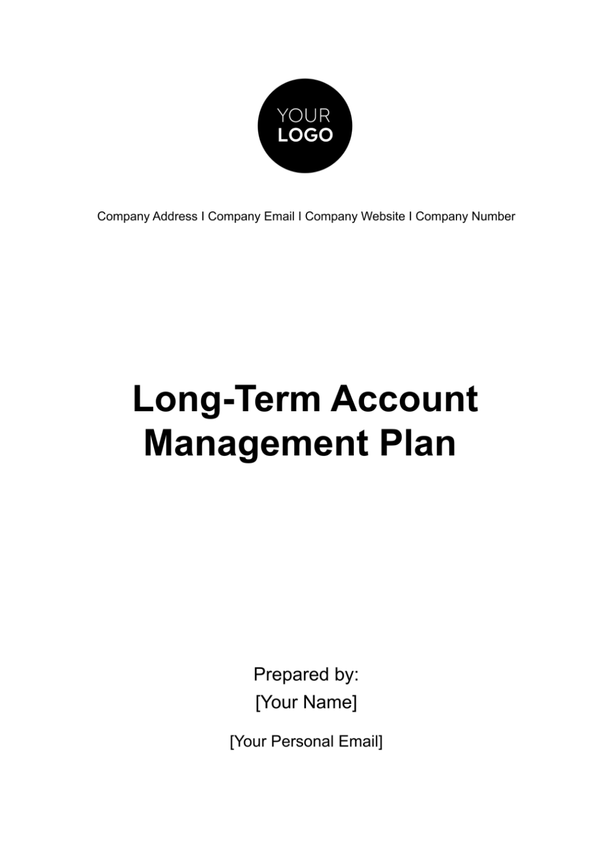 Free Long-Term Account Management Plan Template