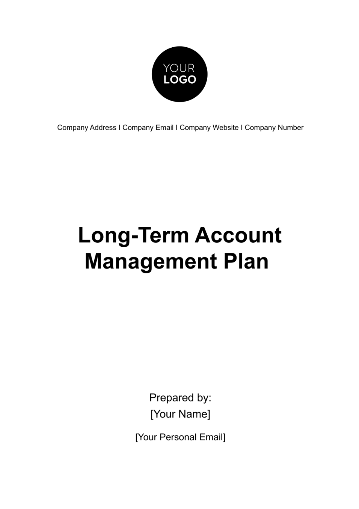 Long-Term Account Management Plan Template - Edit Online & Download