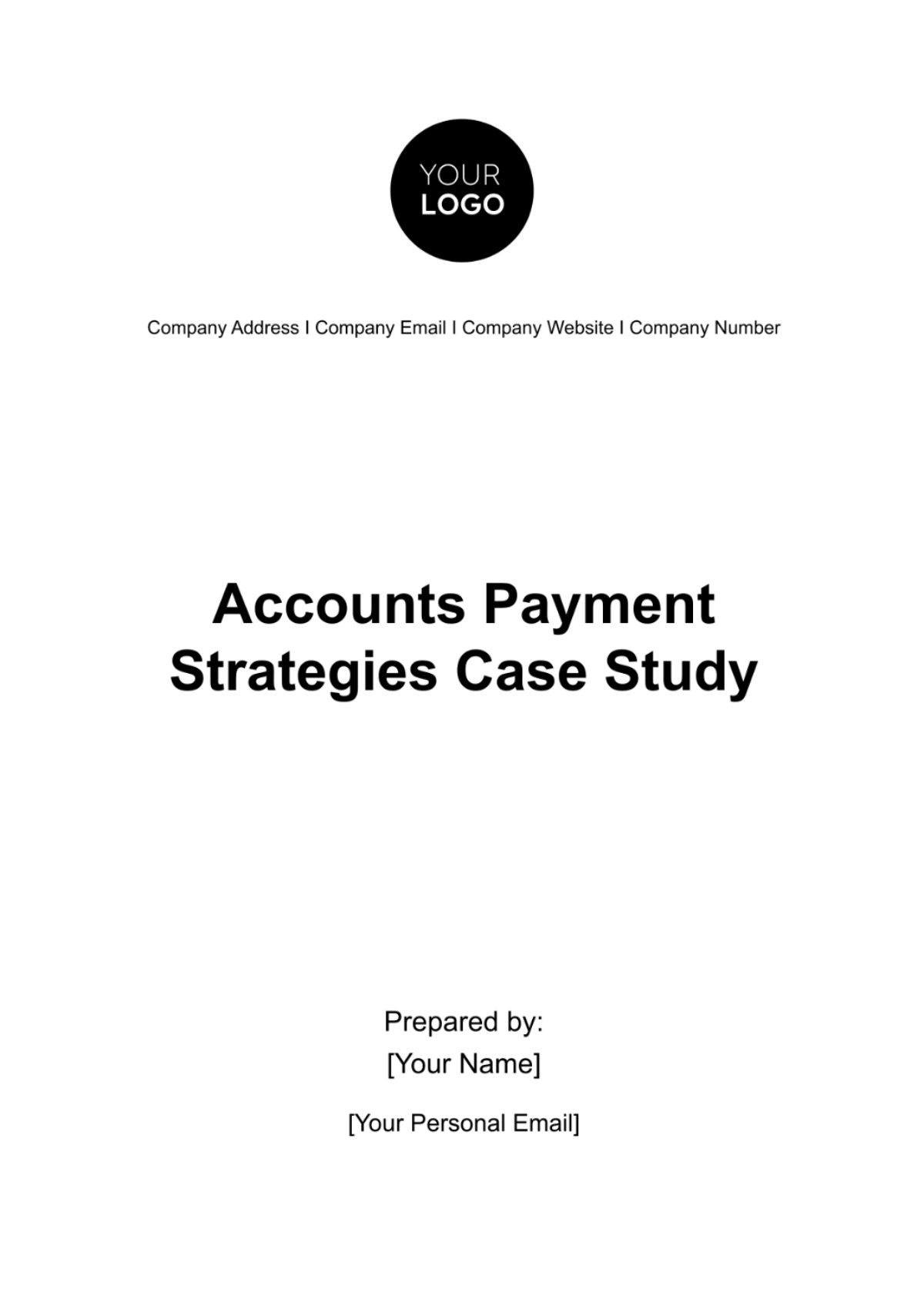 Free Accounts Payment Strategies Case Study Template