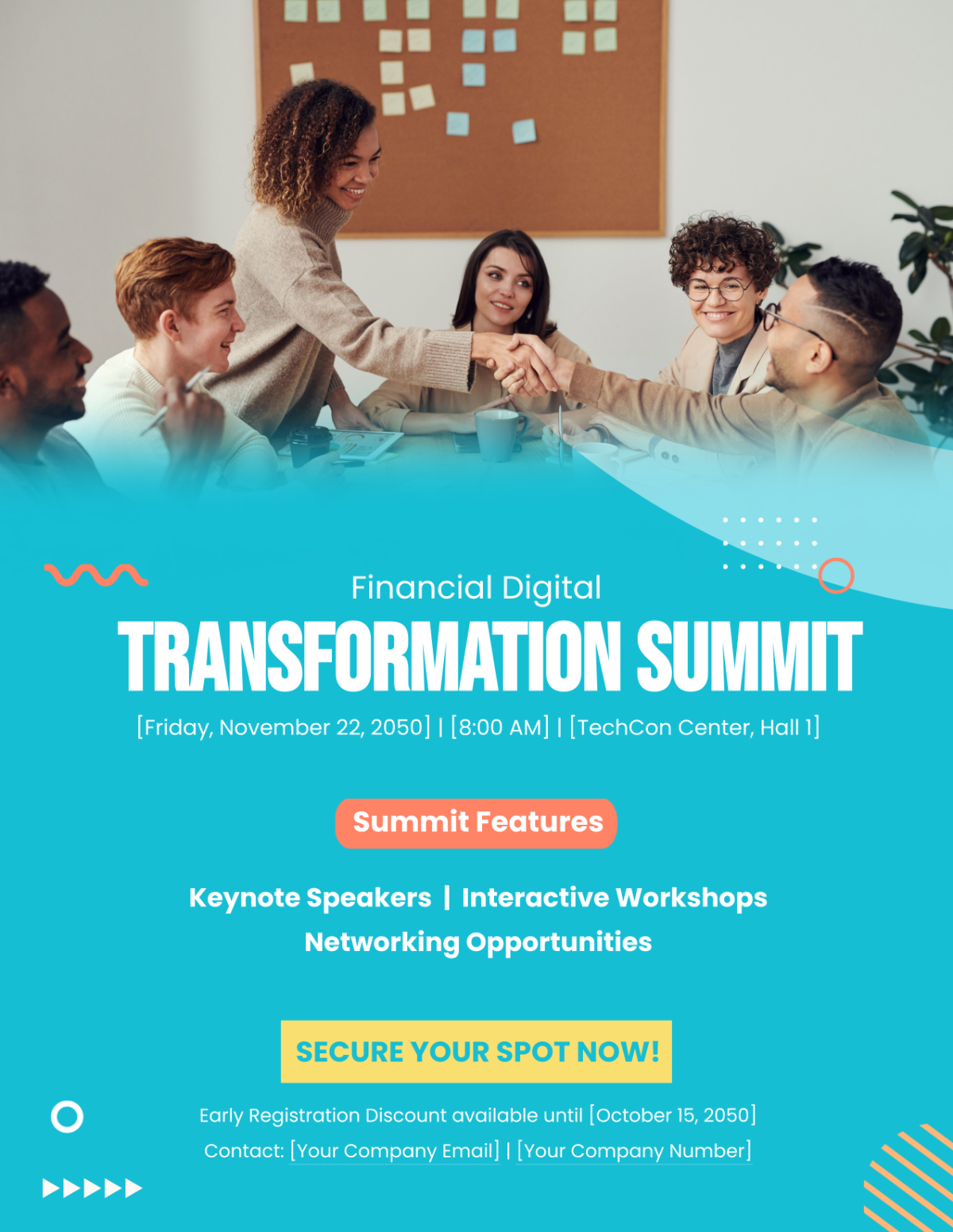 Financial Digital Transformation Summit Flyer Template