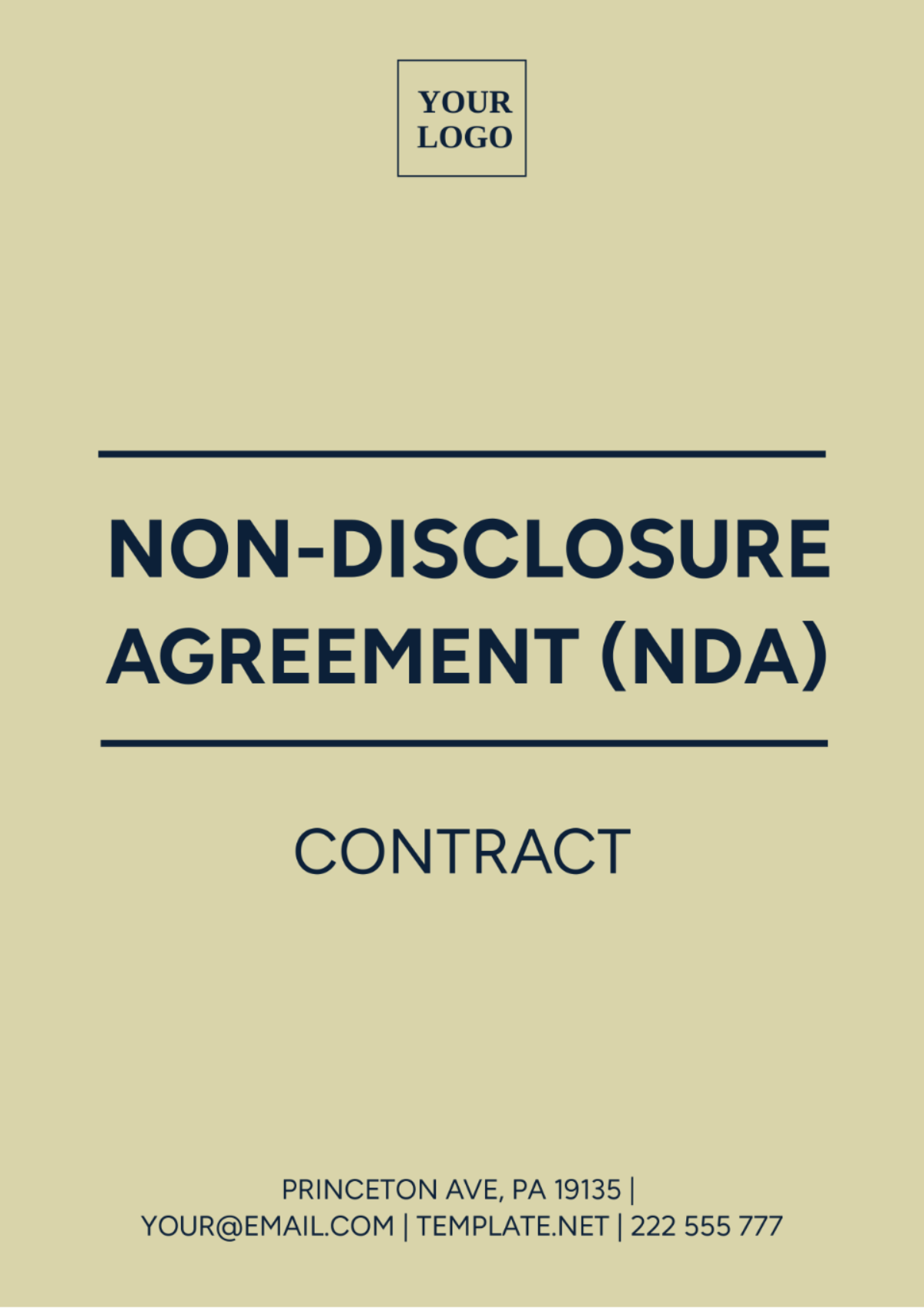 Non Disclosure Agreement (NDA) Contract Template