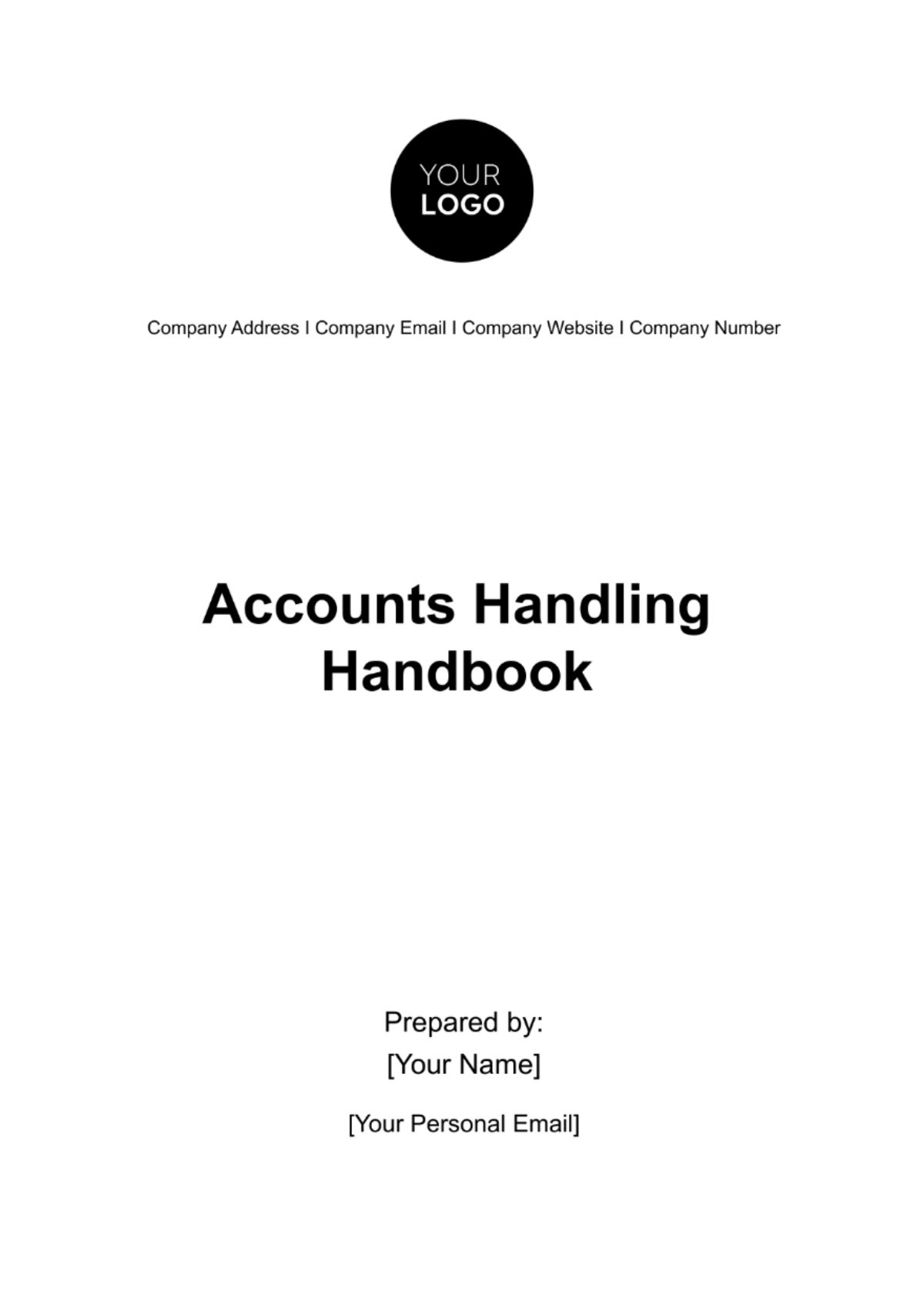 Free Accounts Handling Handbook Template