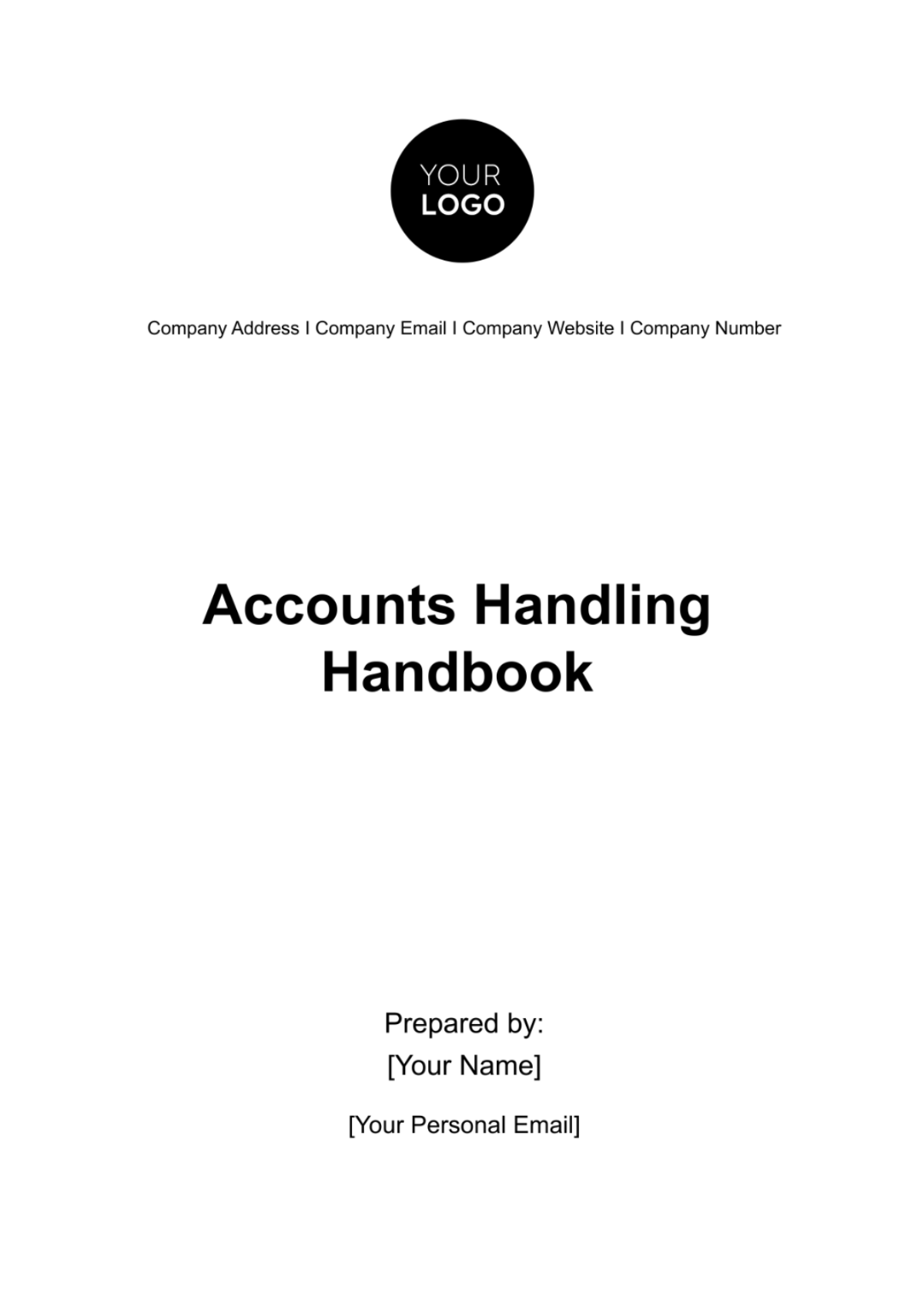 Accounts Handling Handbook Template