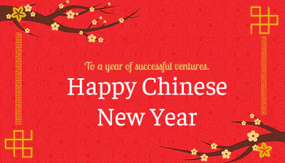 Free Chinese New Year Business Card Template to Edit Online