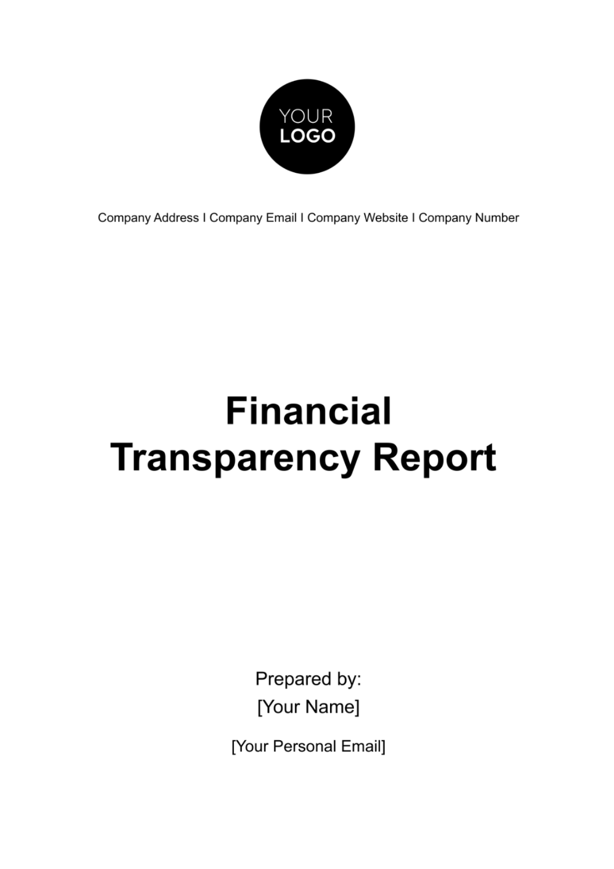 Financial Transparency Report Template - Edit Online & Download