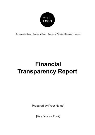 Free Financial Transparency Report Template to Edit Online
