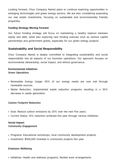 Free Financial Transparency Report Template to Edit Online