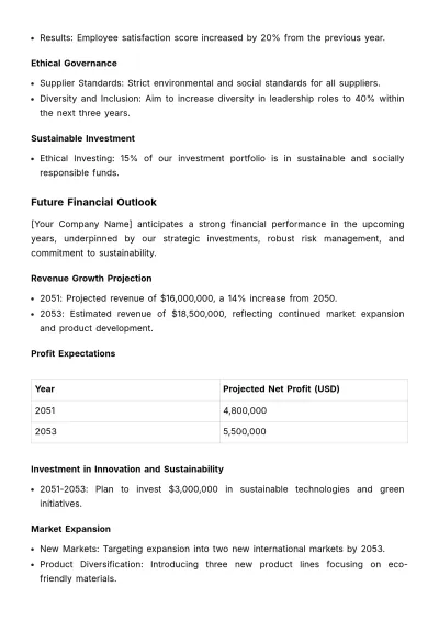 Free Financial Transparency Report Template to Edit Online