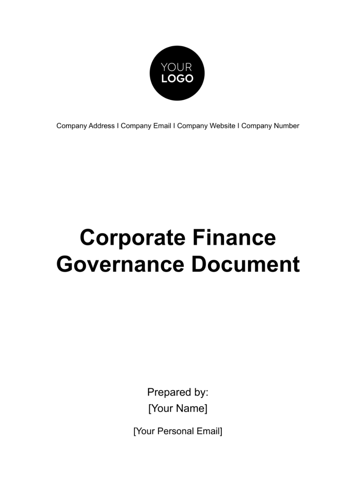 Corporate Finance Governance Document Template - Edit Online & Download