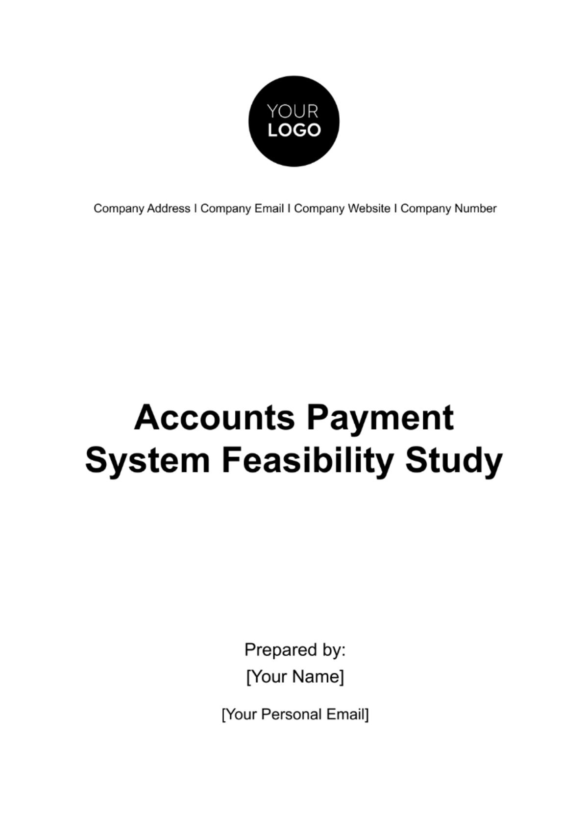 Free Accounts Payment System Feasibility Study Template