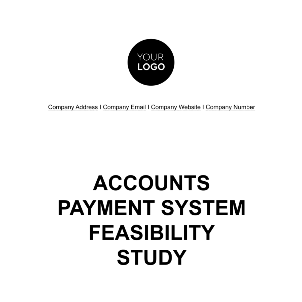 Accounts Payment System Feasibility Study Template