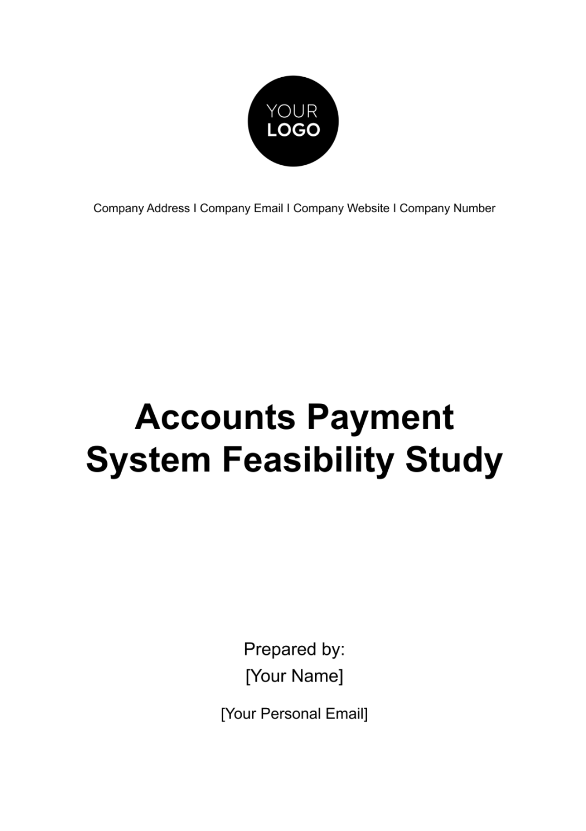 Accounts Payment System Feasibility Study Template