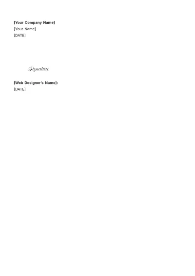 Free Web Design Contract Template to Edit Online