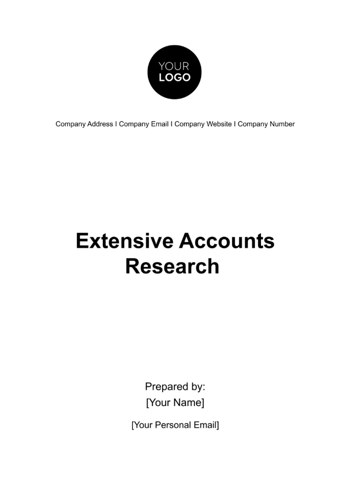 Free Extensive Accounts Research Template