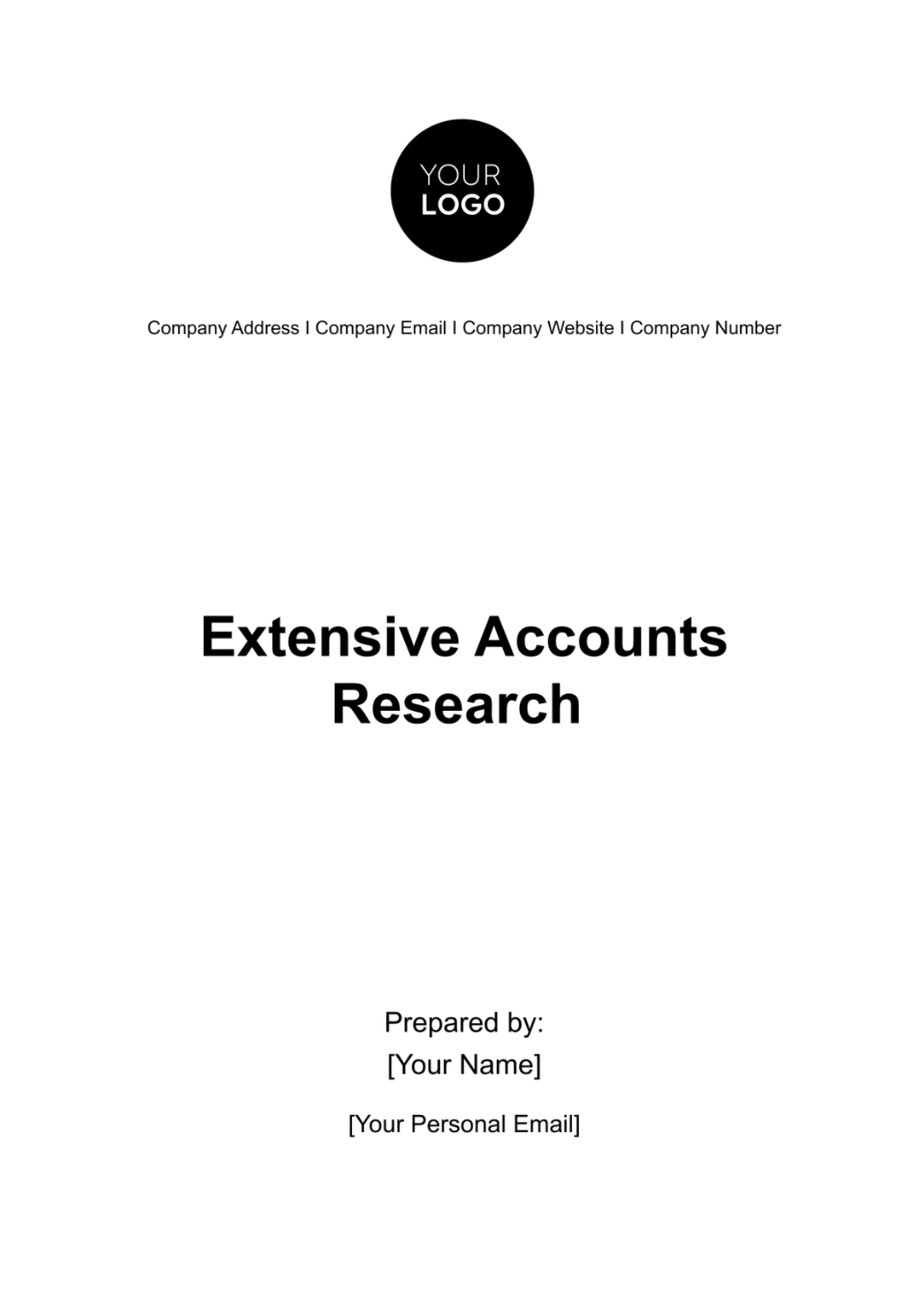 Extensive Accounts Research Template