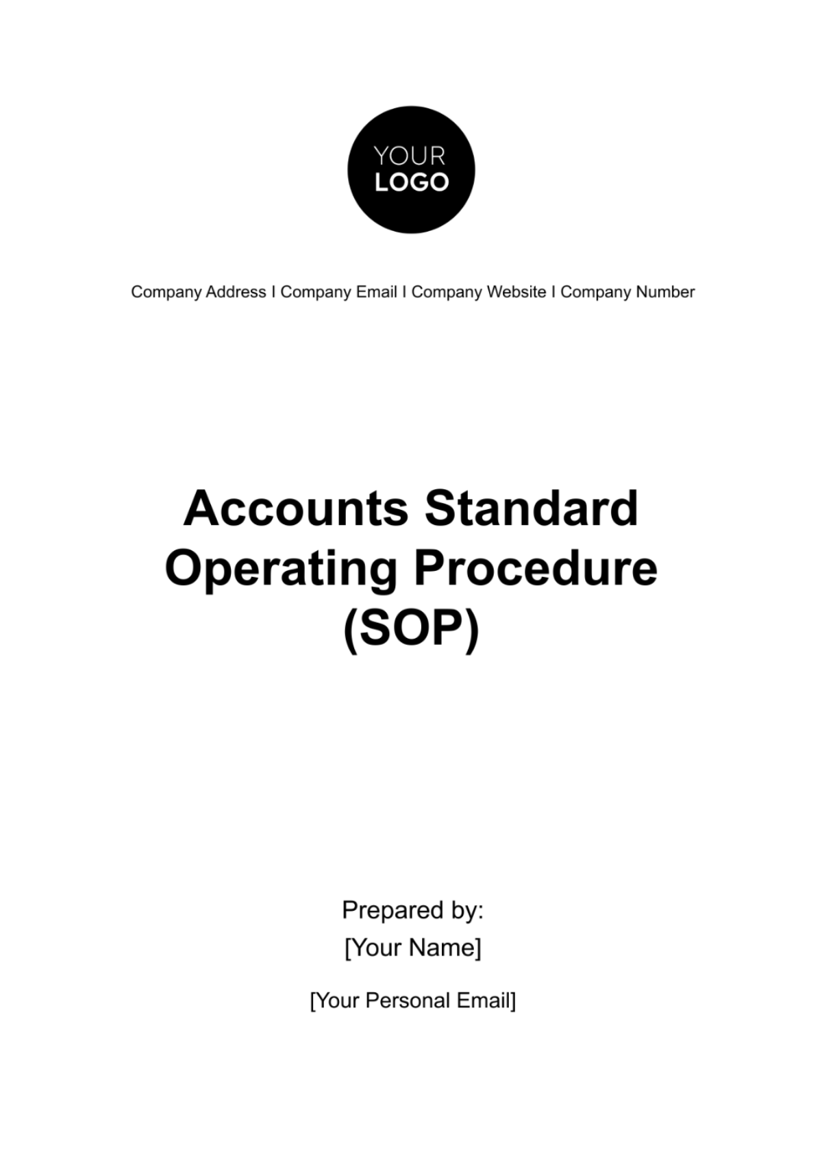 Accounts Standard Operating Procedure (SOP) Template