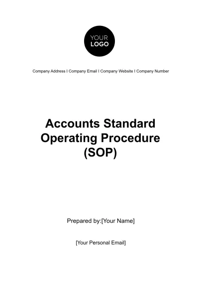 Free Accounts Standard Operating Procedure (SOP) Template to Edit Online