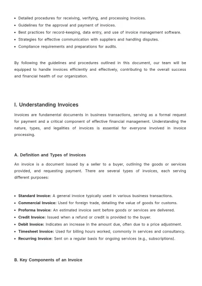 Free Accounts  Invoice Management Guide Template & AI Invoice Maker
