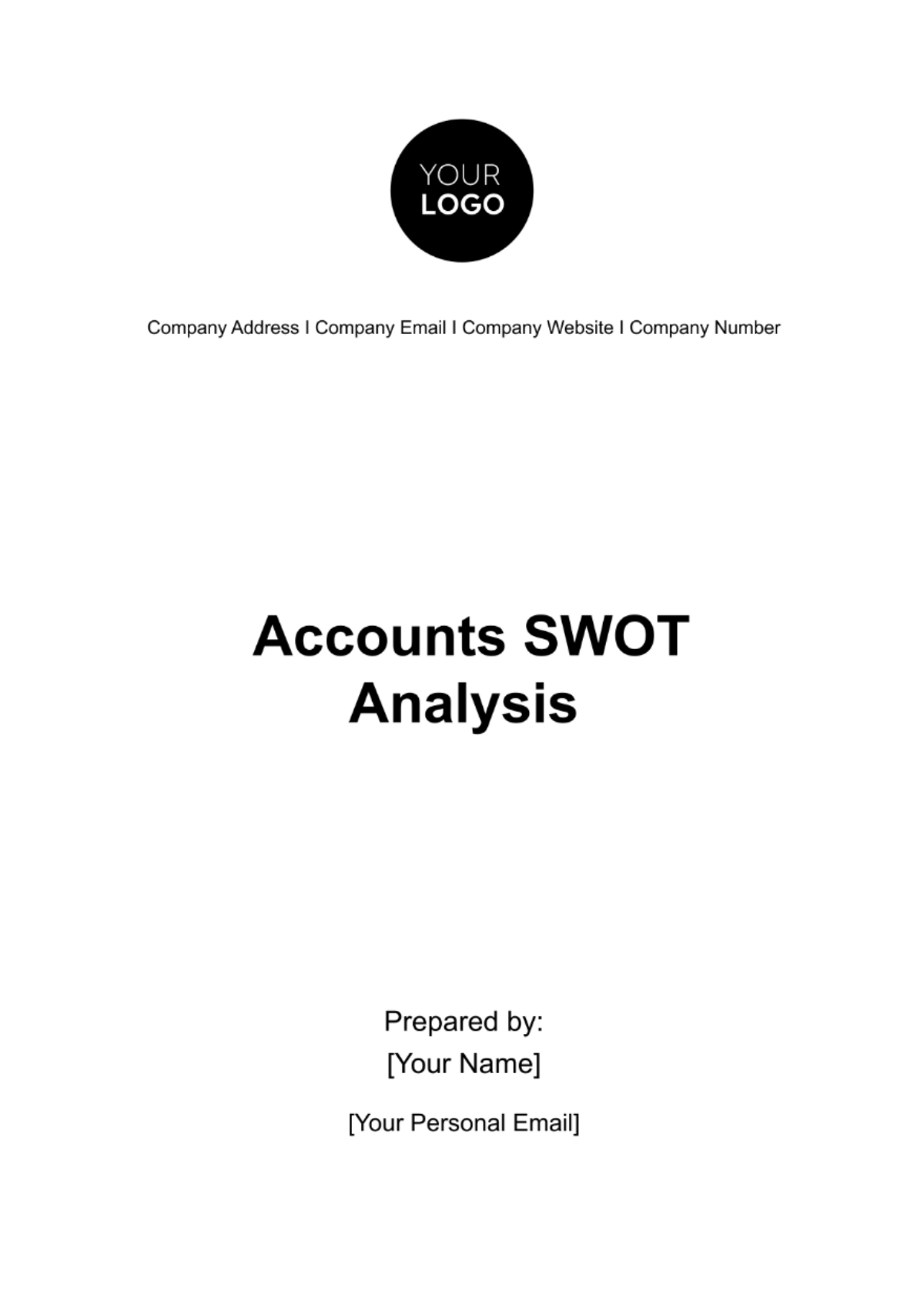 Accounts SWOT Analysis Template