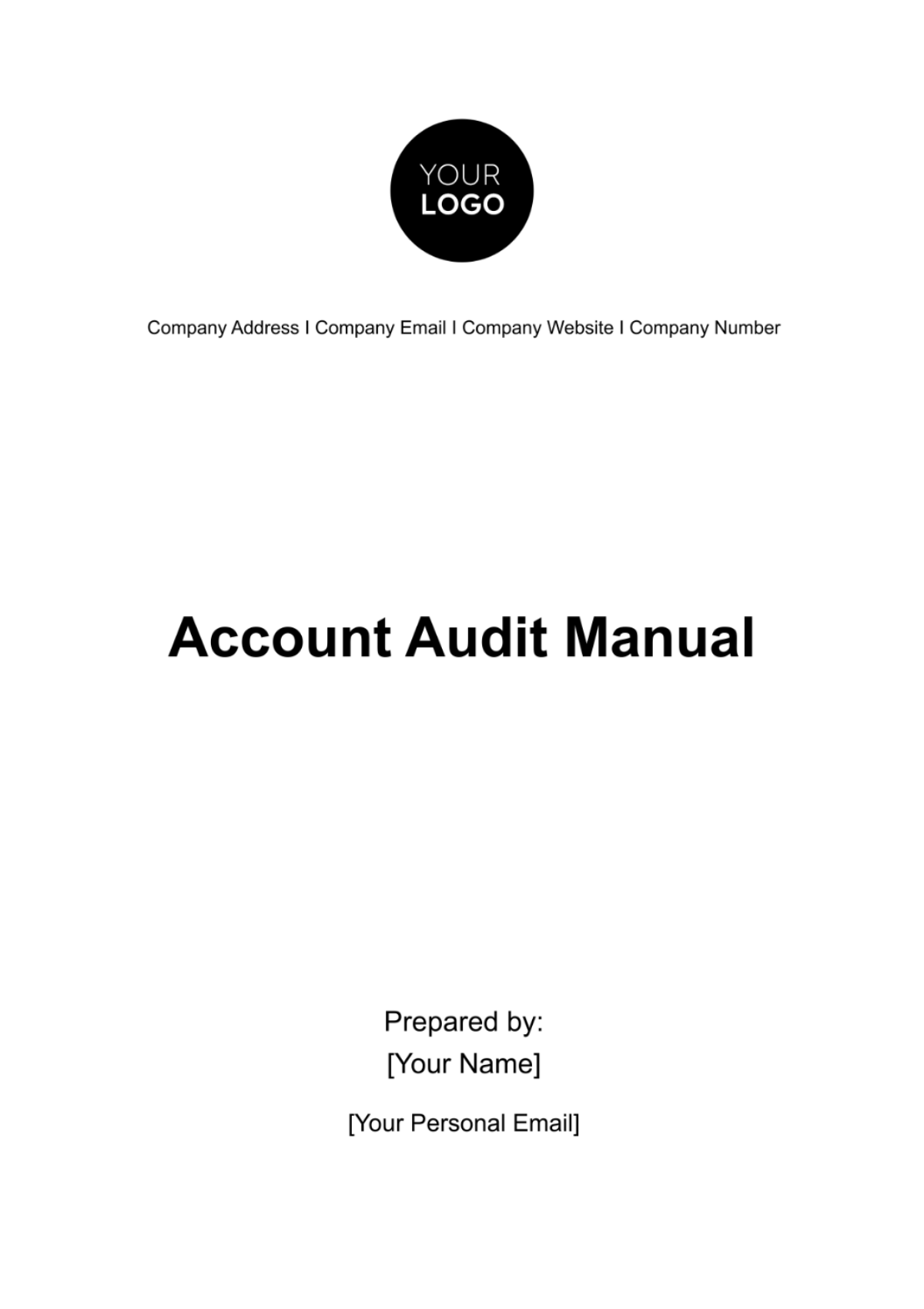 Account Audit Manual Template