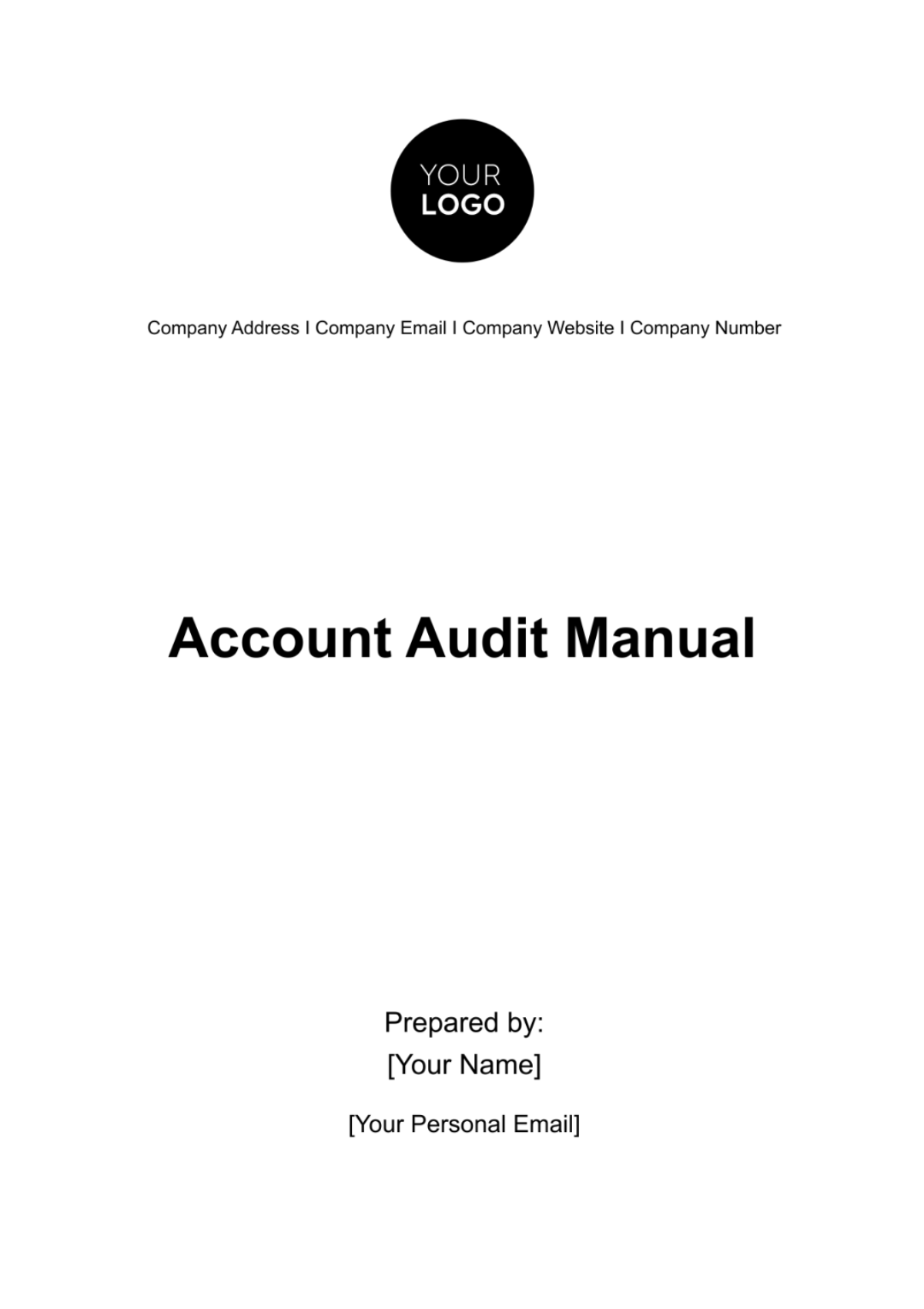 Account Audit Manual Template - Edit Online & Download