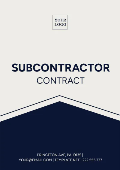 Free Subcontractor Contract Template to Edit Online