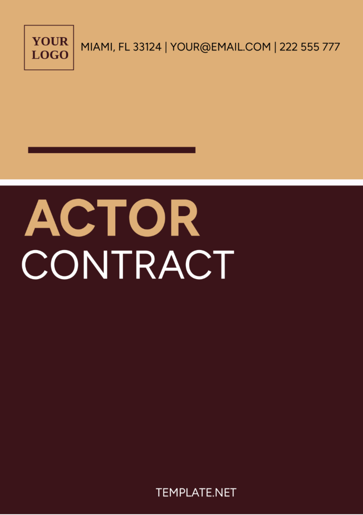 Actor Contract Template