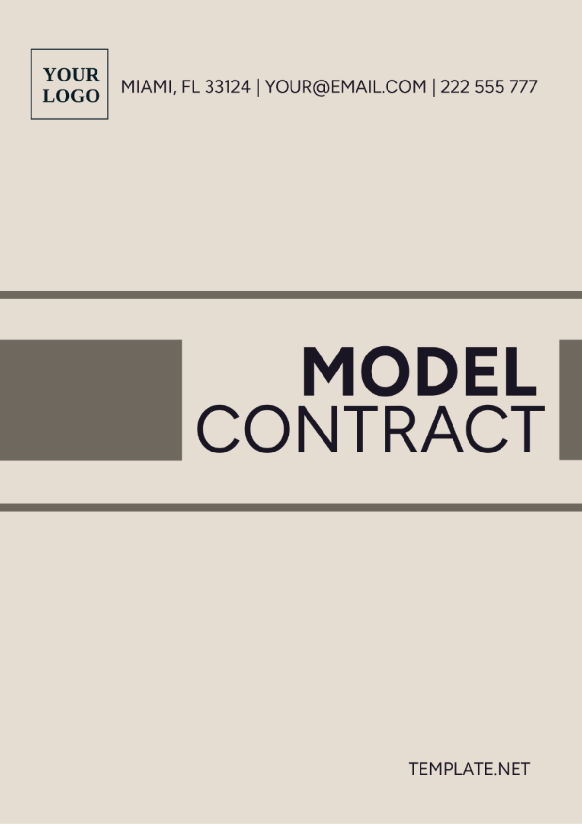 Model Contract Template