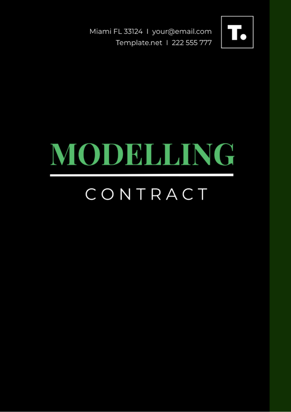 Modelling Contract Template