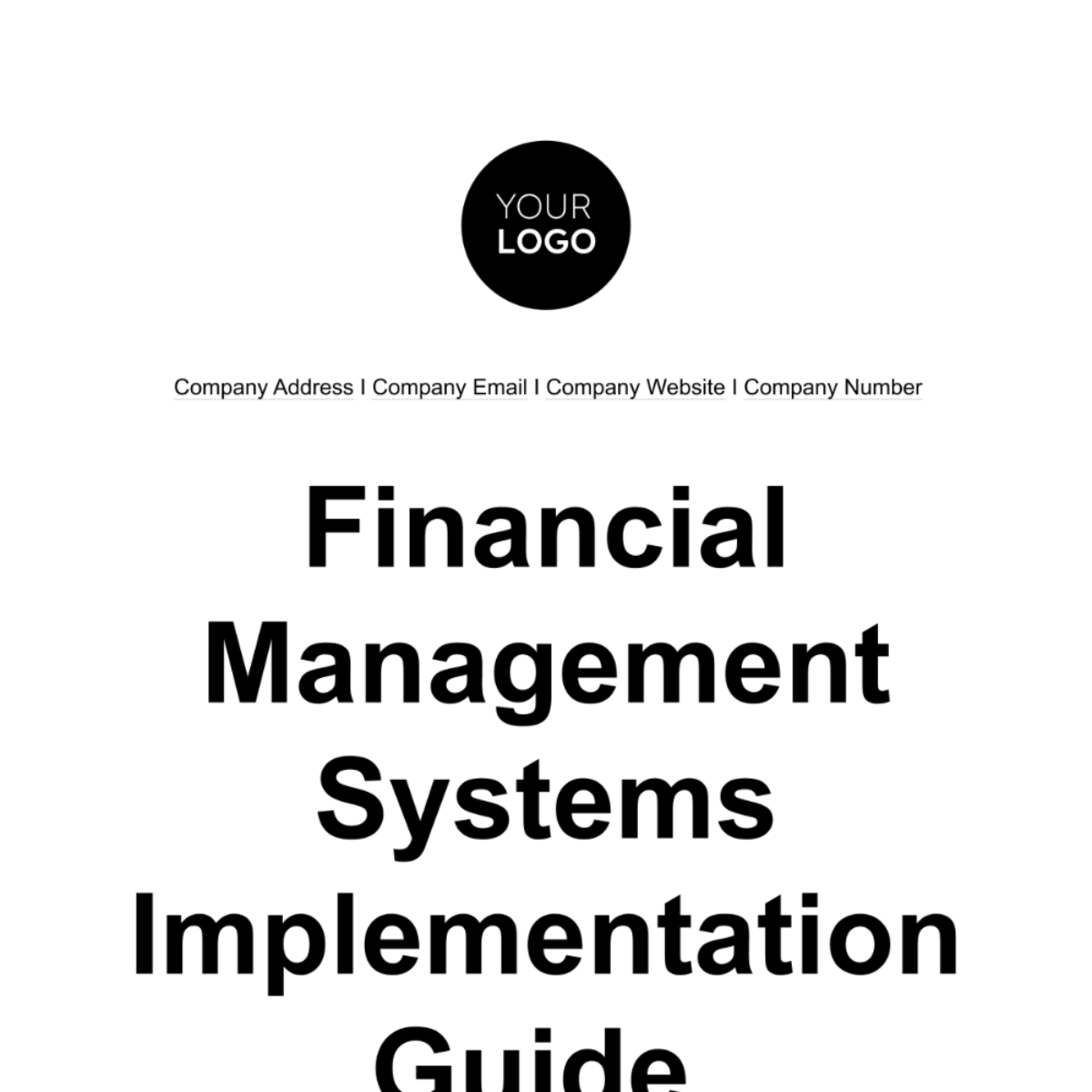 Financial Management Systems Implementation Guide Template