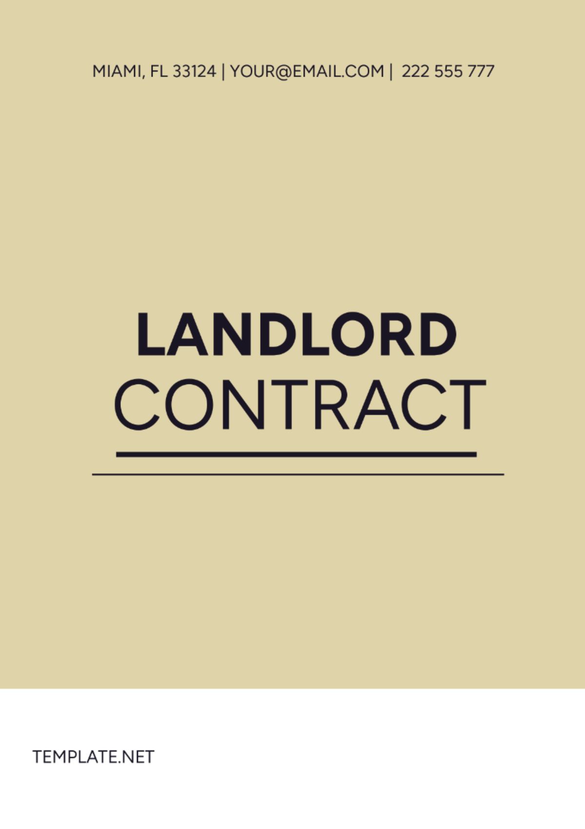 Landlord Contract Template