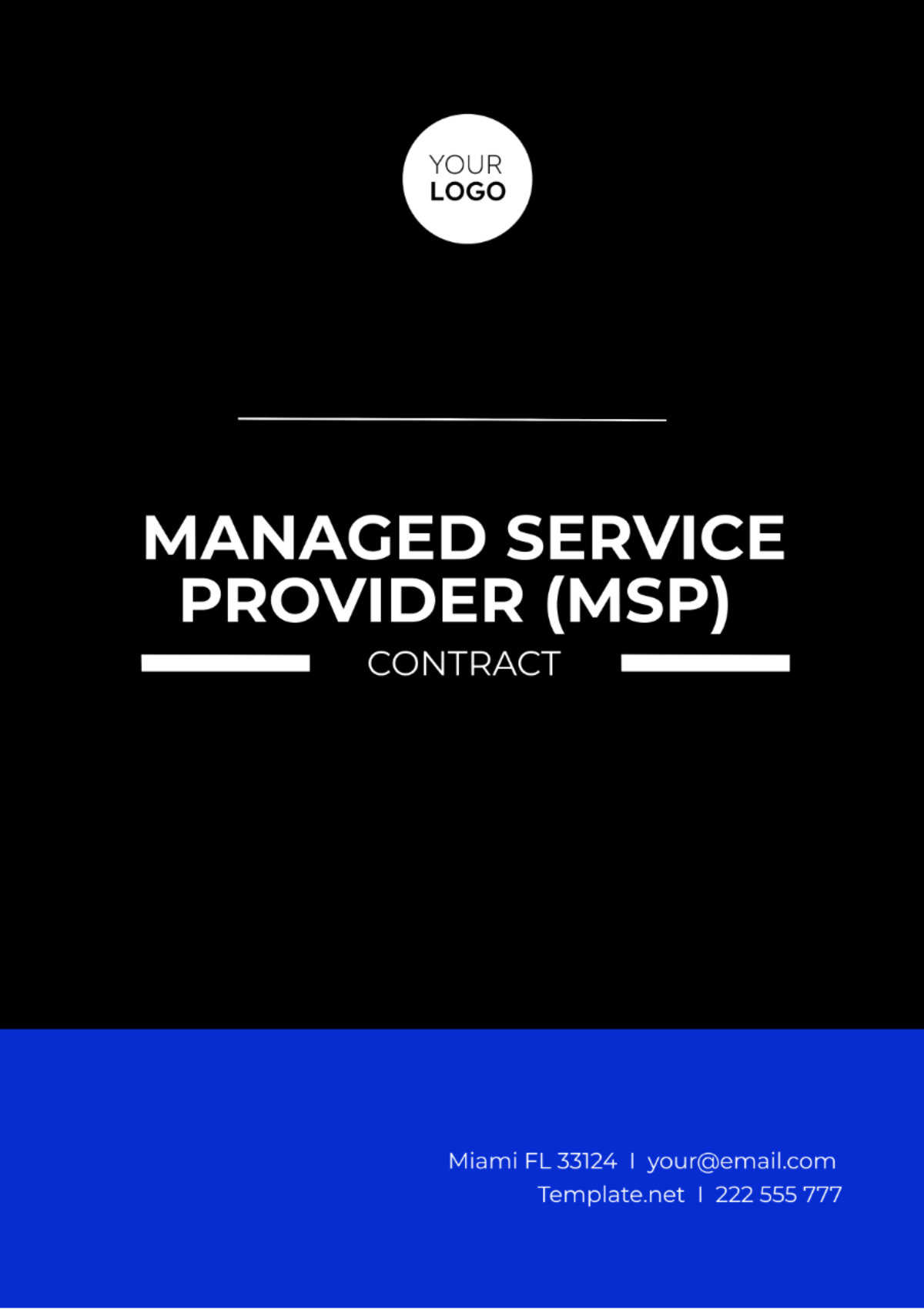 Managed Service Provider (MSP) Contract Template