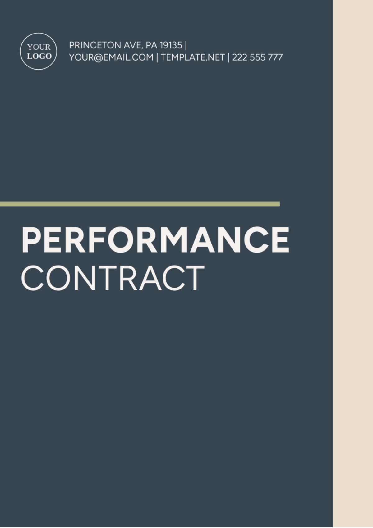 Performance Contract Template
