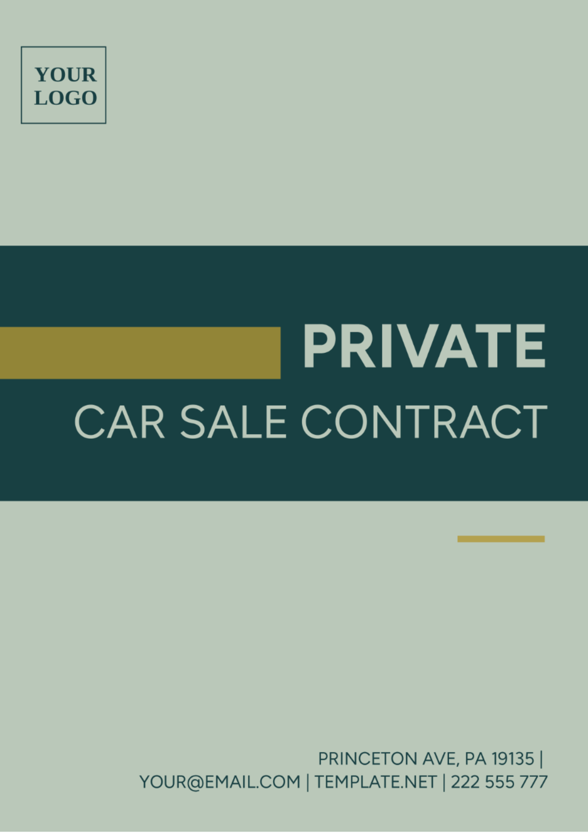 Private Car Sale Contract Template