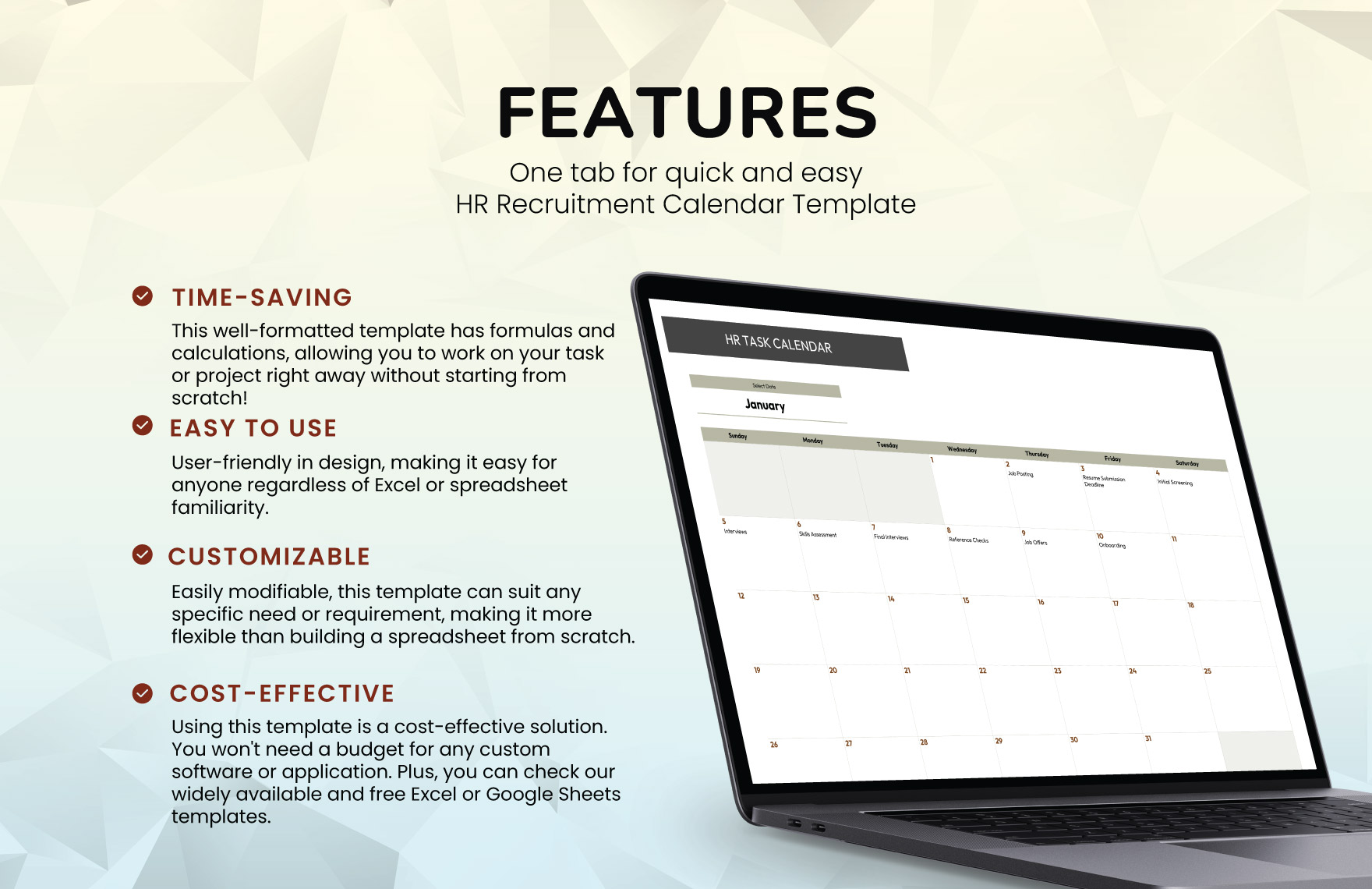 HR Recruitment Calendar Template in Excel Google Sheets Download HR Recruitment Calendar Template in Excel Google Sheets Download