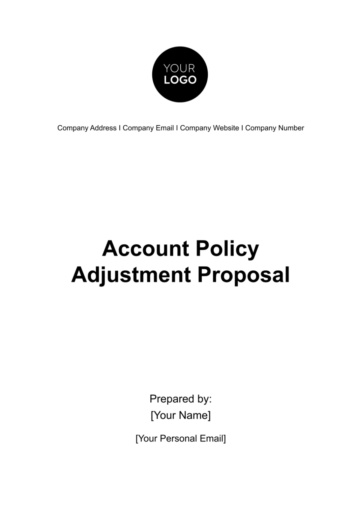 Account Policy Adjustment Proposal Template
