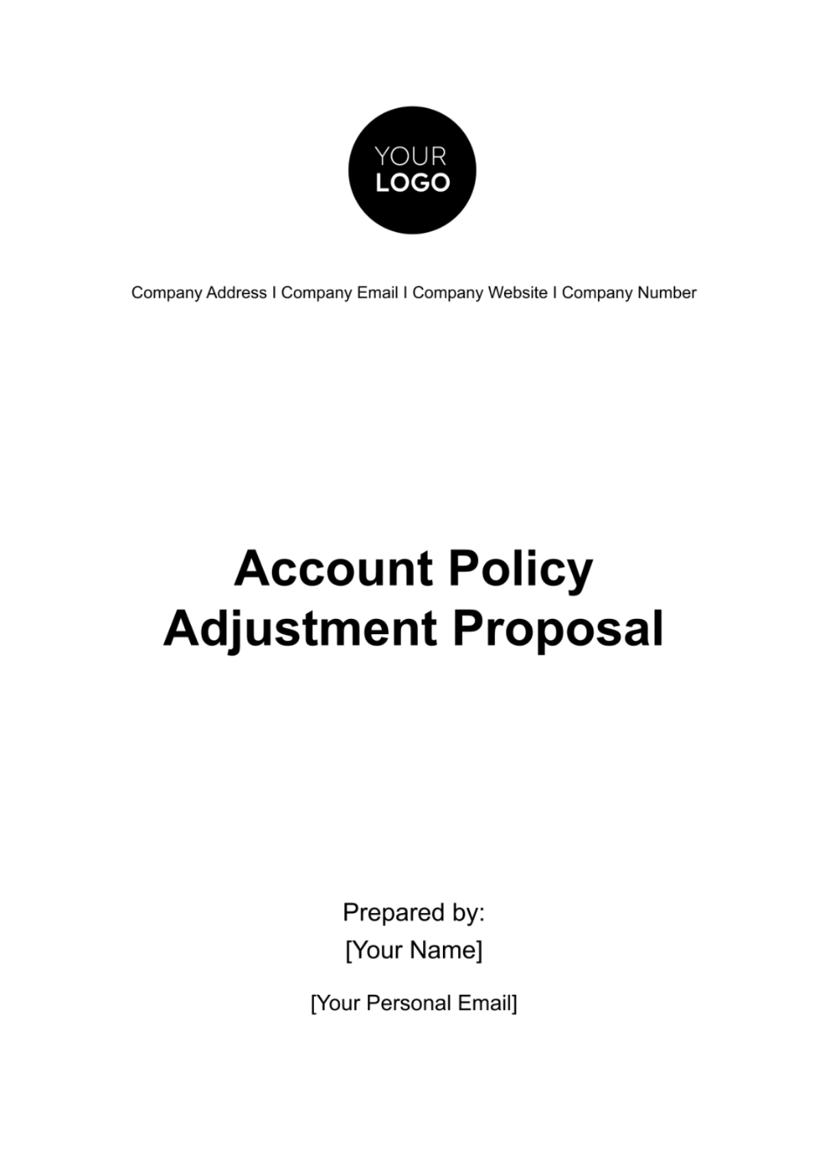 Account Policy Adjustment Proposal Template - Edit Online & Download