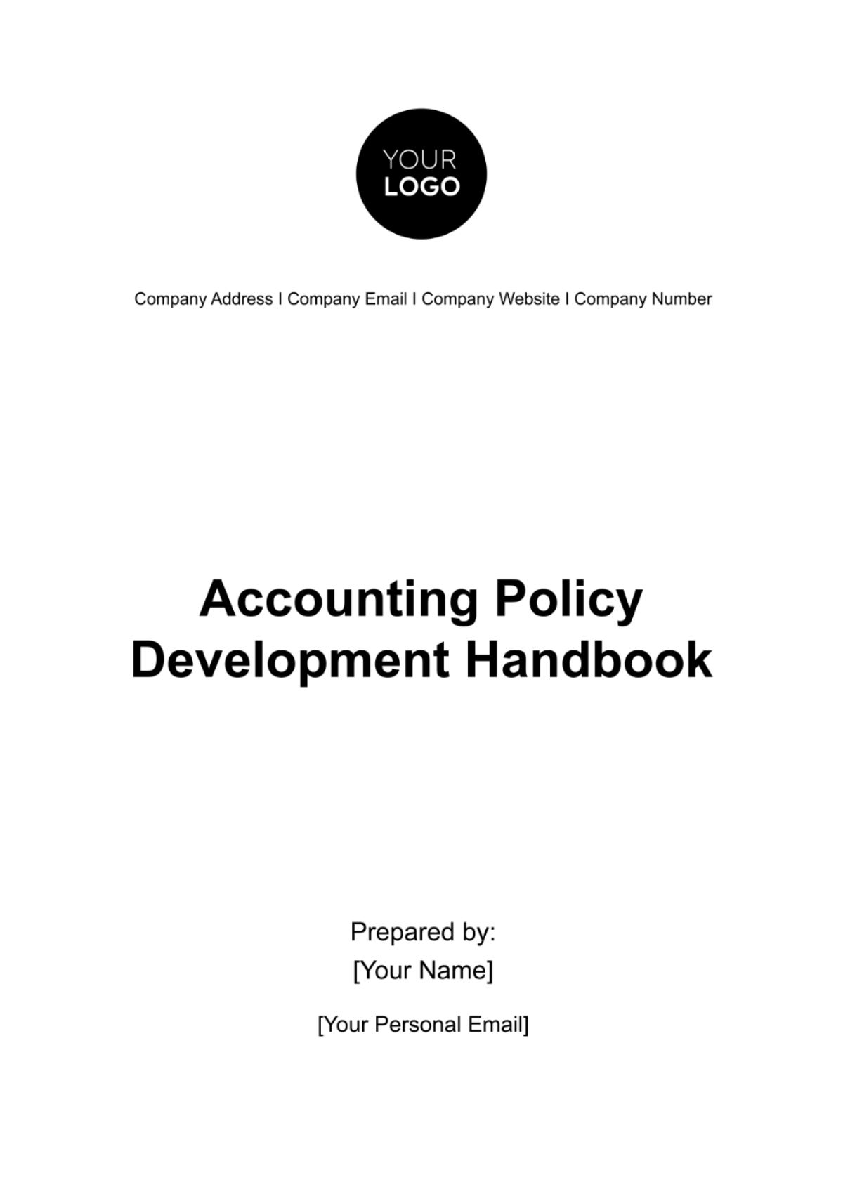 Accounting Policy Development Handbook Template
