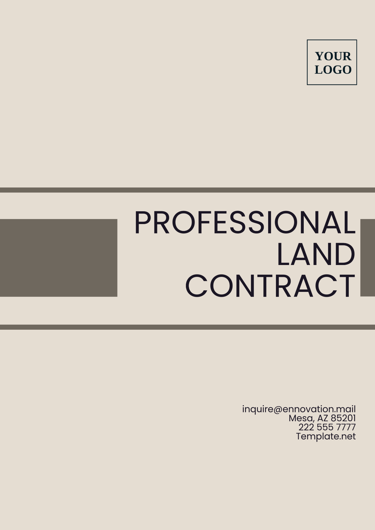 Professional Land Contract Template - Edit Online & Download