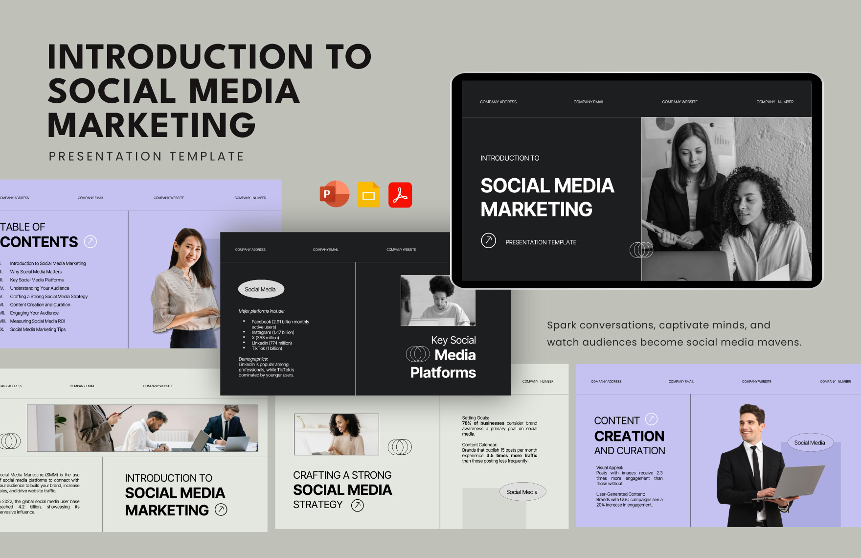 Free Editable Social Media Templates In PowerPoint To Download