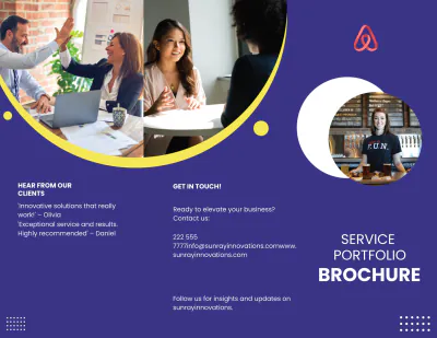 Free Service Portfolio Brochure Template to Edit Online