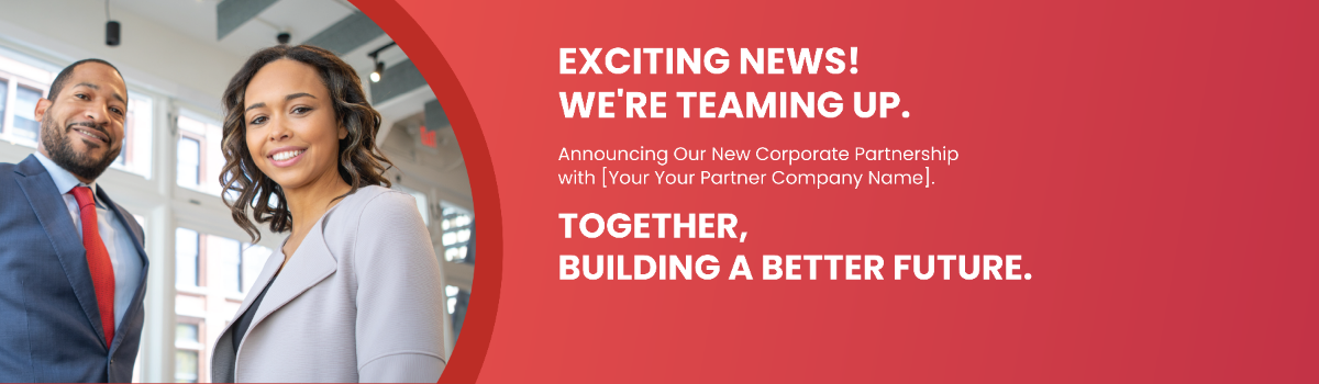 Corporate Partnership Announcement Billboard Template