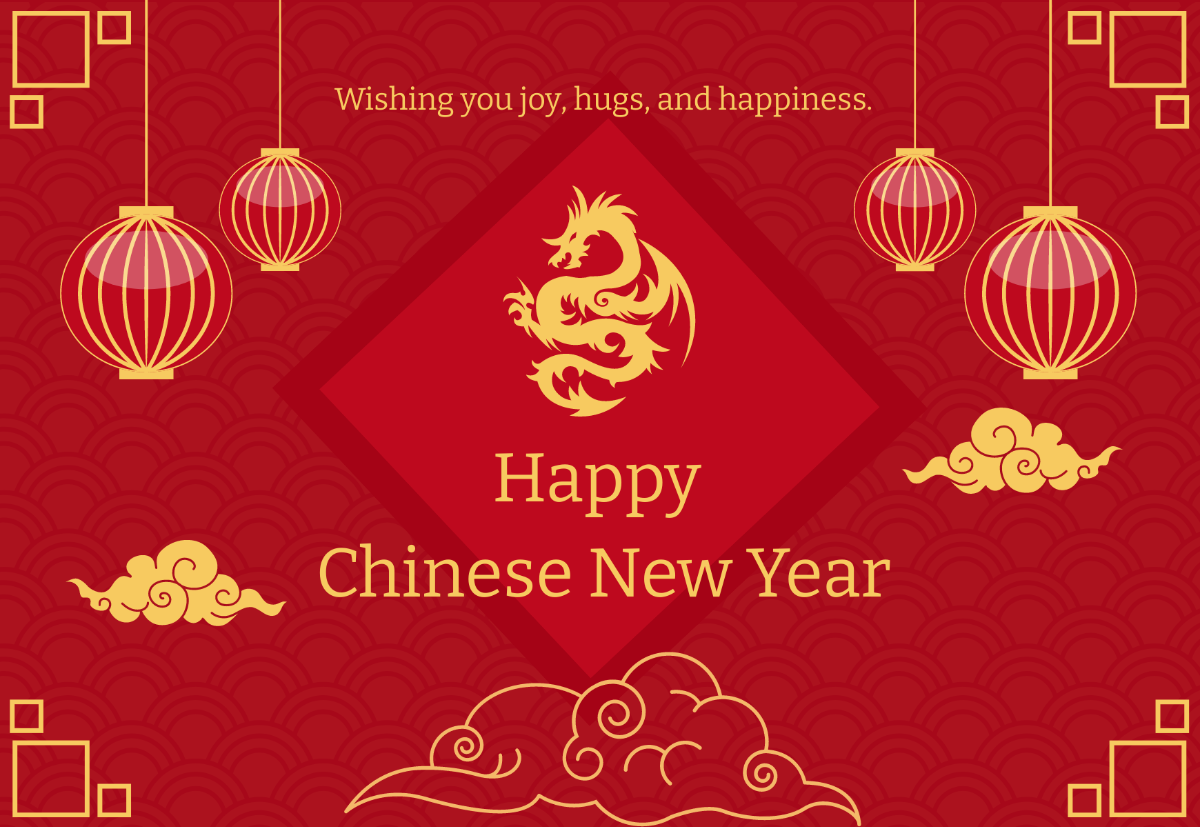 Chinese New Year Card Design Template