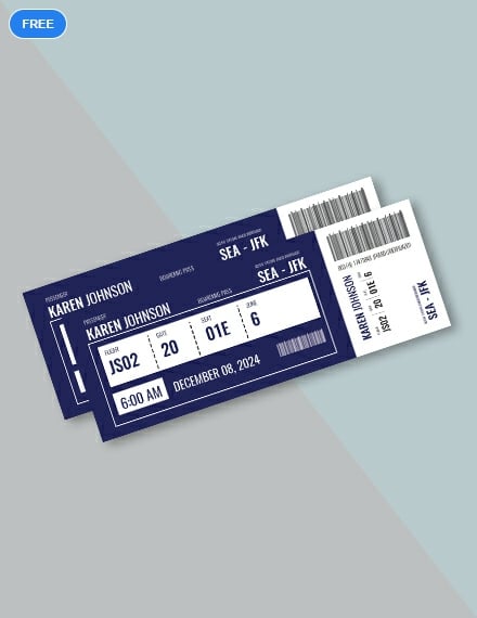 Boarding Pass Ticket Vector Template - Edit Online & Download Example ...