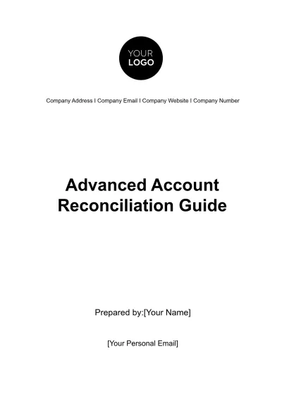 Free Advanced Account Reconciliation Guide Template to Edit Online